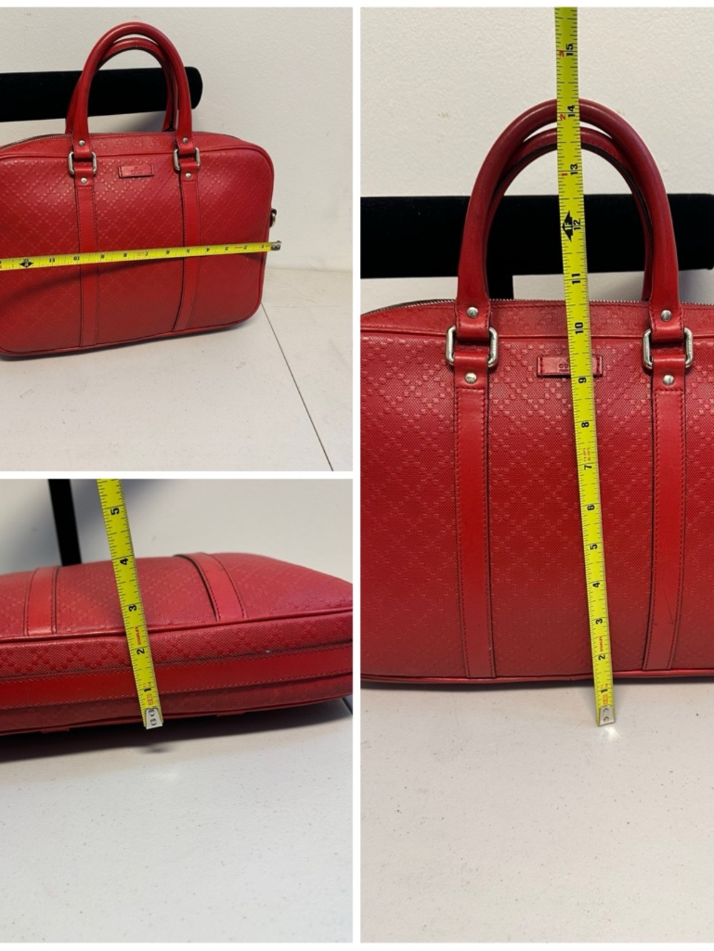 Gucci Red Leather Laptop Bag - Picture 17 of 17